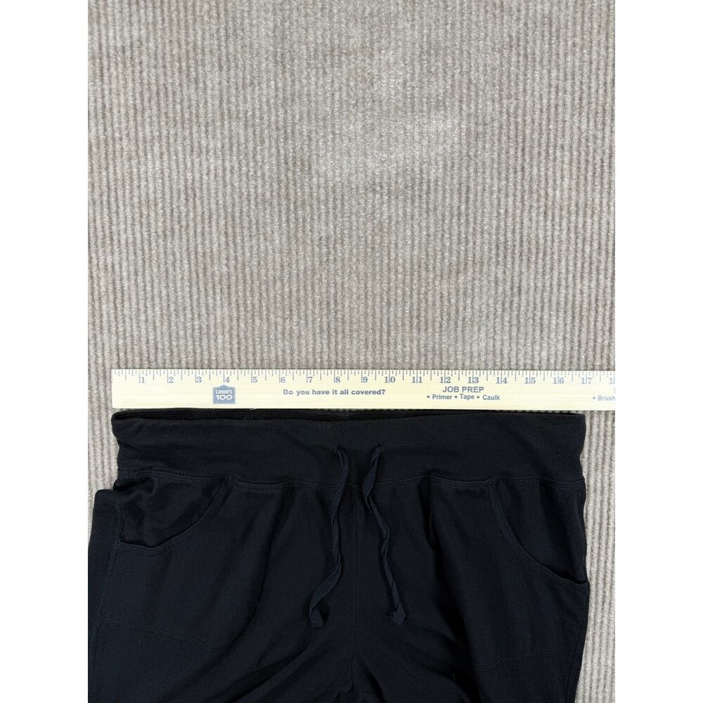 Athletic Works Black Cotton Modal Drawstring Capri Pants L 12-14 - Picture 5 of 8